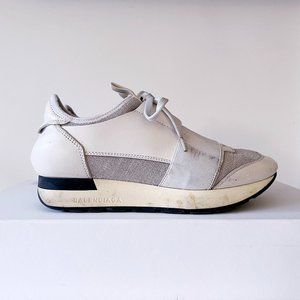 Balenciaga Race Runner Womens Sneakers in Argent Sz 35
